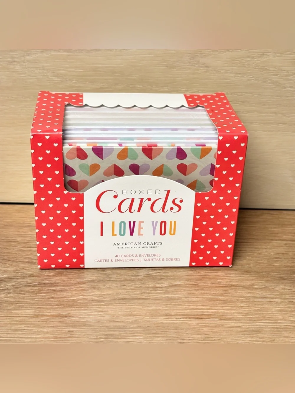 American Crafts A2 Cards With Envelopes - I Love You, 40 Pack